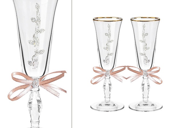 НАБОР СВАДЕБНЫХ БОКАЛОВ РЕТРО №20