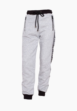 Штаны серые для девочек с карманами на молнии Yumster YF.22.24.001