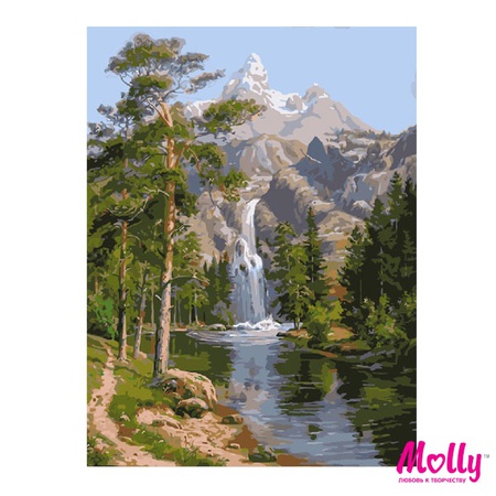 Картина по номерам Водопад в горах
