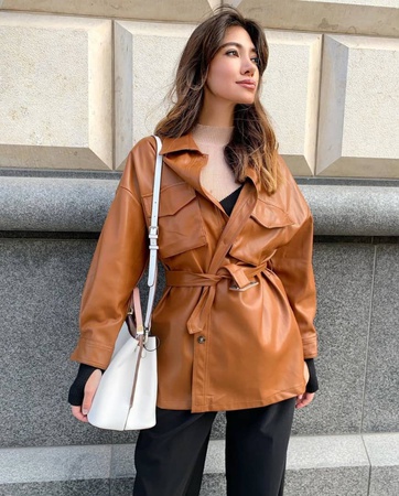 Верхняя накидка кожанка