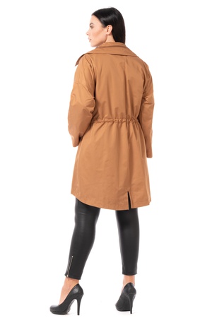 Büyük Beden Beli Büzgülü Parka