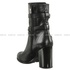 Ankle boots 429 black, genuine leather, bike