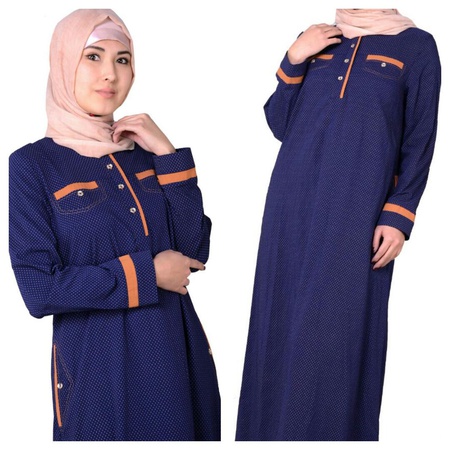 Платье синее в крапинку