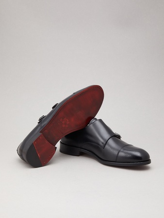 Стильные кожаные МОНКИ туфли / полуботинки ручной работы MADE IN EUROPE