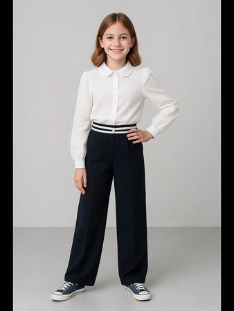 Школьные брюки палаццо для девочек-подростков