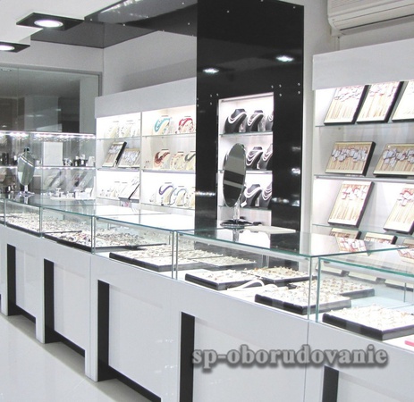 Ювелирные прилавки и стеллажи из стекла и лдсп