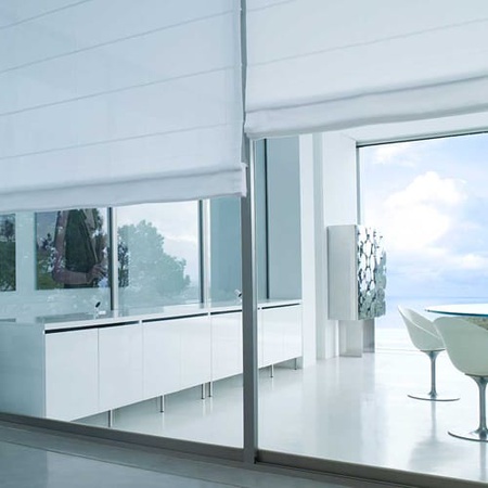 Рулонные шторы, римские шторы производства Франции