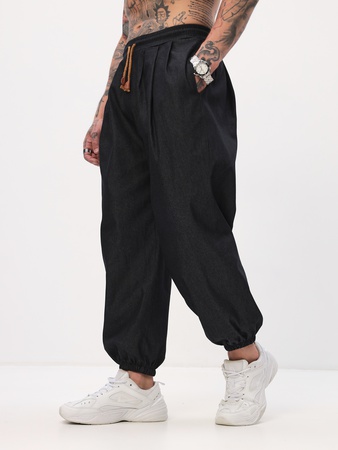 Штаны Джинсовые укороченные широкие