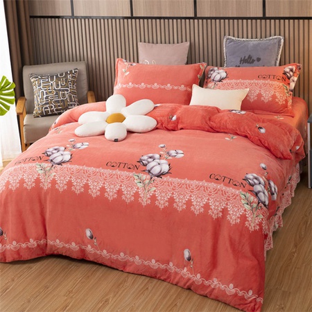 2.5m genişliğinde süper yumuşak süt pazen baskılı yatak takımı kumaşı kaşmir pamuk