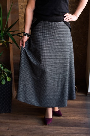 Длинная теплая юбка в больших размерах АРТ 126Б