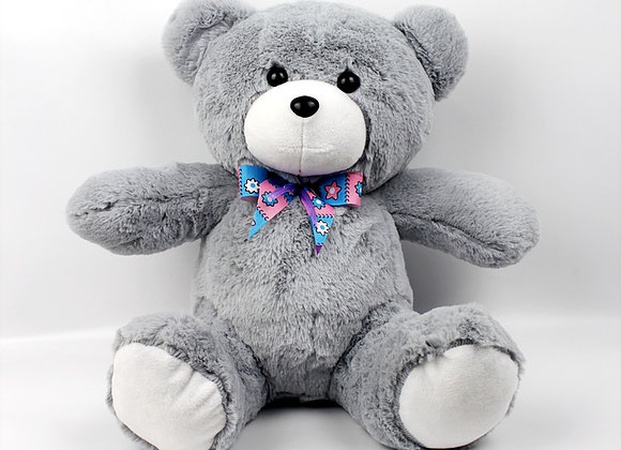 Игрушка мягконабивная Мишка с бантом 33/40см