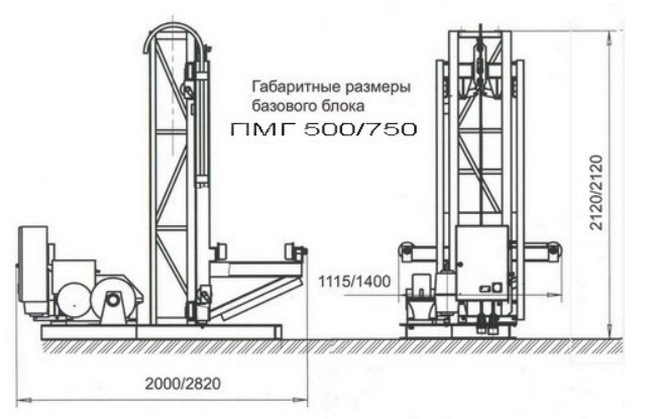 Строительный мачтовый подъемник ПМГ 500 кг