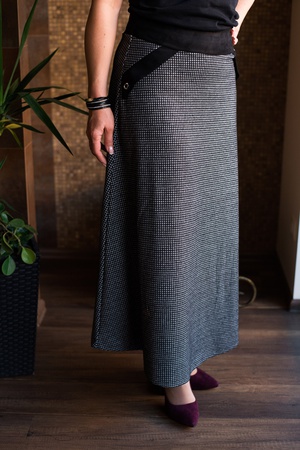 Длинная теплая юбка в больших размерах АРТ 126Б