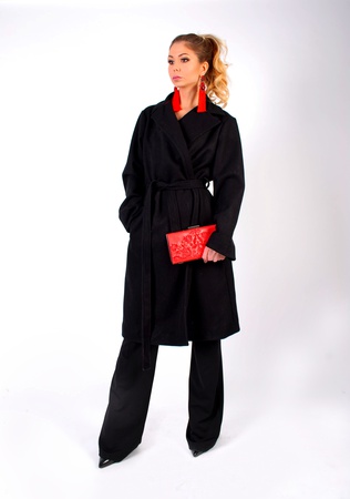 Пальто черное