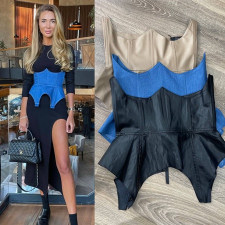 кожаный корсет