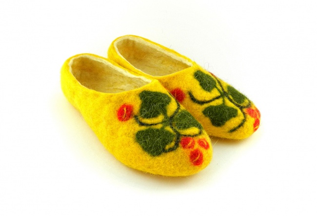 Войлочные тапочки «Хохлома»