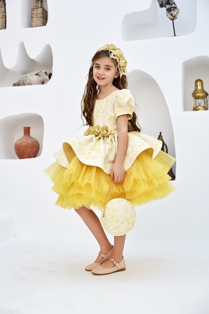 Нарядное Платье с Сумочкой и Аксессуаром для Волос Stok Kod: PXN 22523