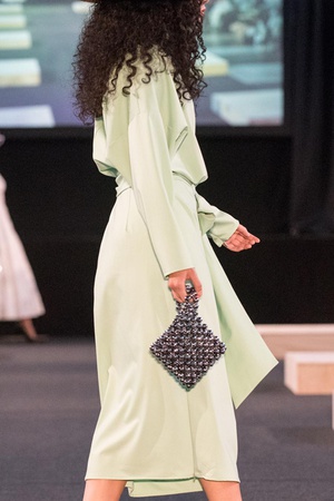 80s Mint Padded Dress