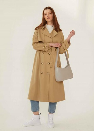 Camel Long Trenchcoat