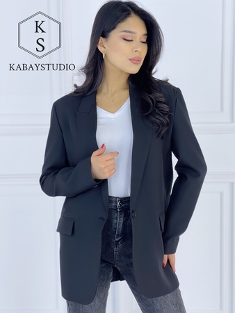 Женский пиджак, мужского кроя ( оверсайз ) длина по спинке 73 см, длина рукавов 63 см. Размеры 42/44/46/48; 50/52/54/56