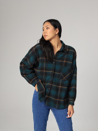 Рубашка в клетку из турецкой байки