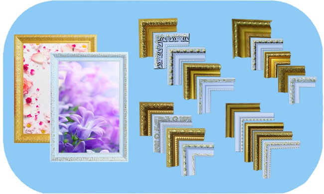 Rail for a photo frame.