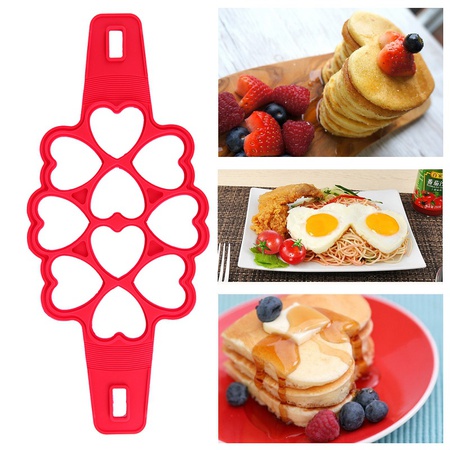 Krep, peynirli kek ve omletler için form Flippin fantastik 10&#39;u 1 arada silikon