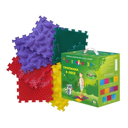 Ortopedik mat ORTO PUZZLE MIX "Ormandaki yol"