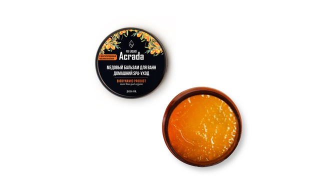 Восстанавливающий Медовый SPA-Бальзам для тела и волос Acrada, 200 мл.
