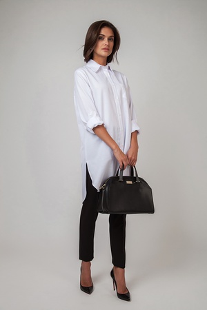 Рубашка удлиненная с разрезами