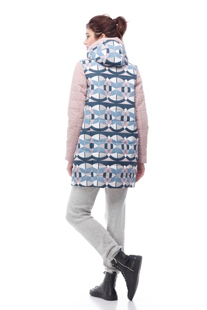 Пальто стеганое Веста, принт