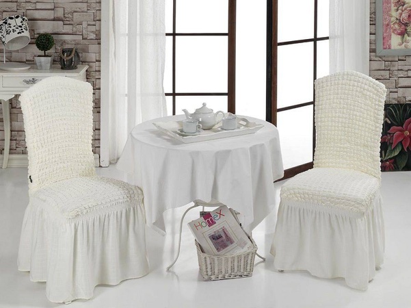 Постельное белье, полотенца, скатерти, наматрасники, чехлы на диваны и стулья, коврики для ванных комнат.