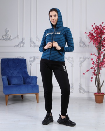 Полосатый спортивный костюм с застежкой-молнией и гибкими деталями IMPULSE