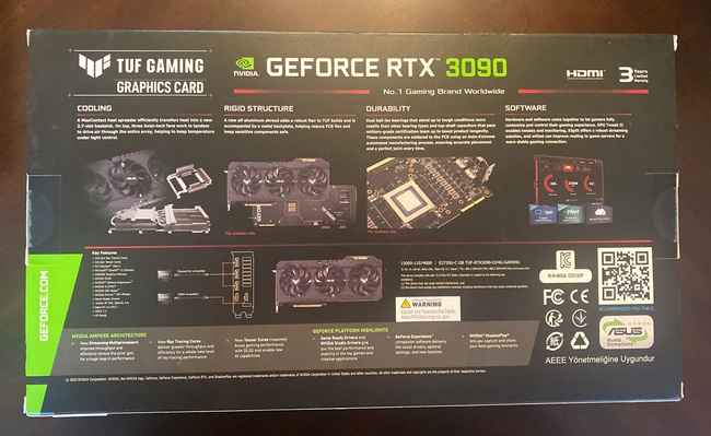 ASUS TUF Oyun GeForce RTX 3090 OC 24GB GDDR6X