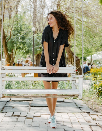 Летнее платье из полированного штапеля