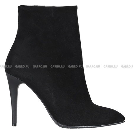 Ботильоны 7004 чёрные,натуральная замша,байка