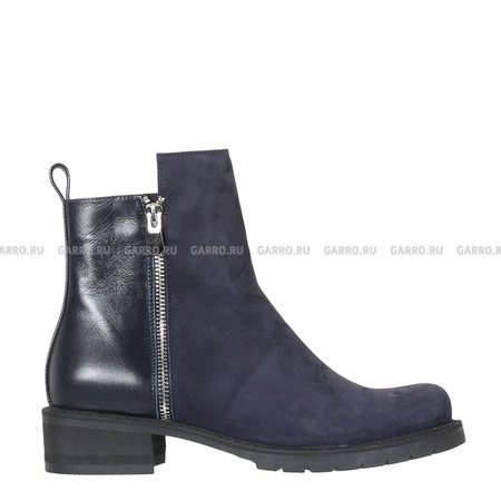 Ботинки 5716 синие, натуральная кожа и нубук