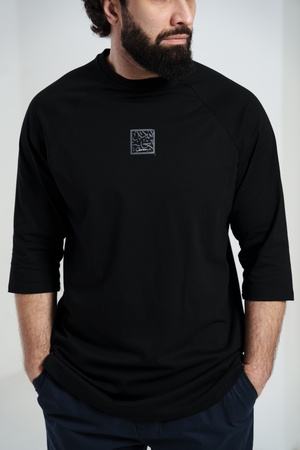 3/4 Sleeve T-shirt SJ-131 Black