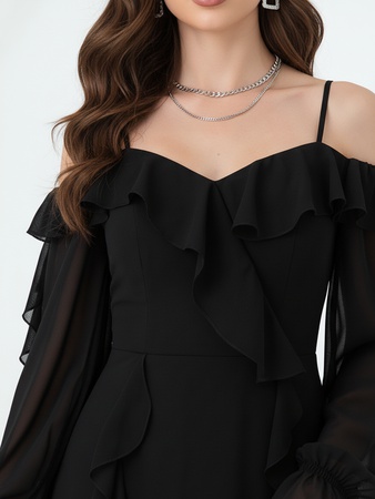 Праздничное нарядное длинное платье