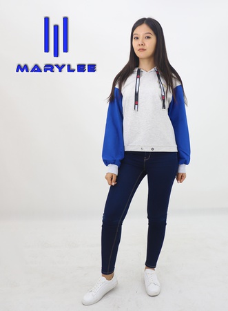 Женские трикотажные худи оптом с принтом (щелкография)