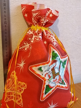 Новогодние мешки из ткани