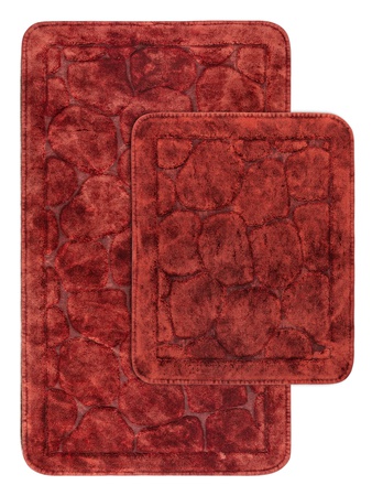 Set of bath and toilet mats