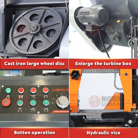 鲁班金属带锯床金属锯切专用带锯床GB4228卧式锯床