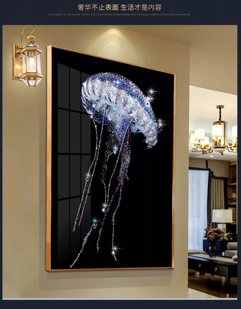 工厂批发最新设计印刷玻璃框架墙面装饰抽象帆布绘画艺术品热销