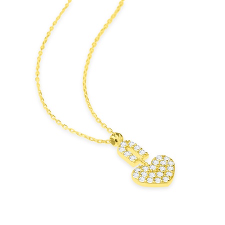 Колье в форме сердца Even & Pétra с камнем из 14-каратного золота