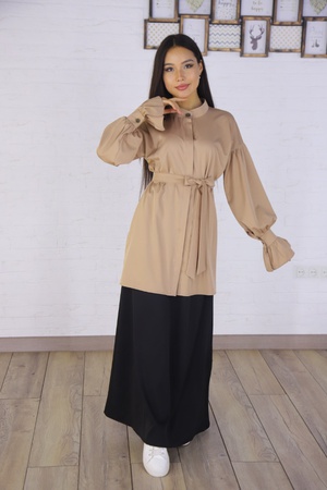 Etek kalitesine sahip iki parçalı kadın gömlek 💯%