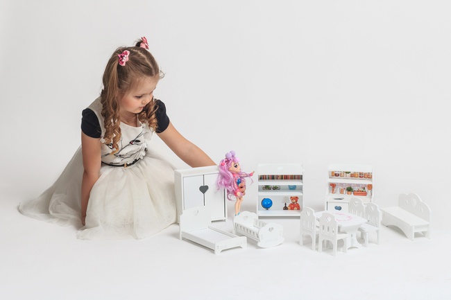 Furniture set for dolls 15-20 cm (without staining)