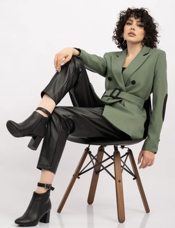 Пиджак оверсайз удлиненный с поясом