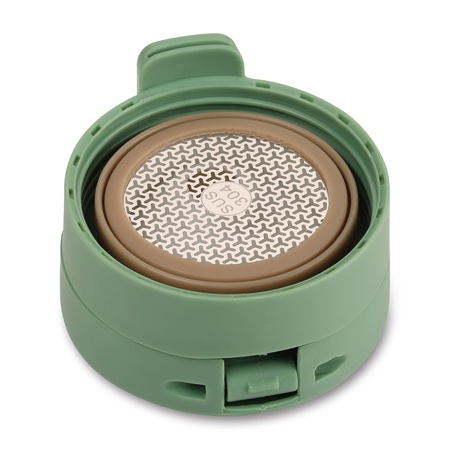 Термокружка 380 мл Зеленая с ситечком и замком на крышке