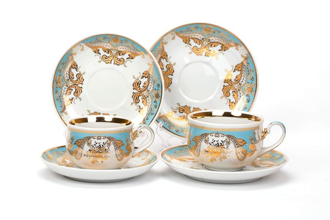 Сервиз чайно- кофейный 29 предм. Дворянский Бирюз